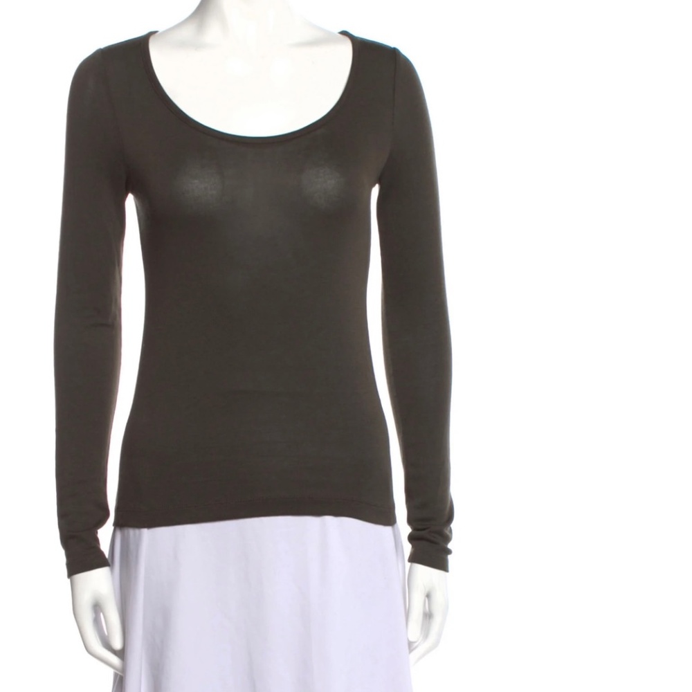 NWT Vince Scoop Neck Long Sleeve Top
